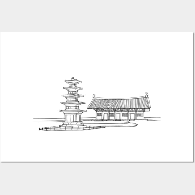 Five-story Stone Pagoda of Jeongnimsa Temple Site, Buyeo Wall Art by yeryow